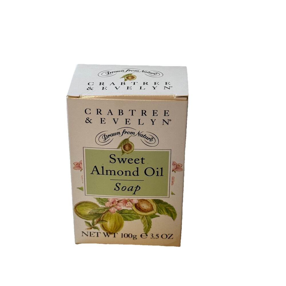 Crabtree & Evelyn Sweet Almond Oil Soap 3.5 oz 100g New Sealed In Box